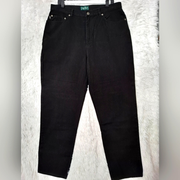 Lauren Ralph Lauren Jeans Women’s Plus Size  Straight High Rise Size 16 Black - Picture 2 of 14